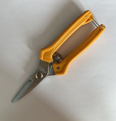 Orange Handle Ergonomic Dual Blade Scissors Penggunaan profesional di rumah