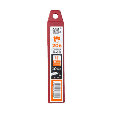L206 Perak 0.5mm 109mm Panjang 60° Bevel 18mm pisau pemotong