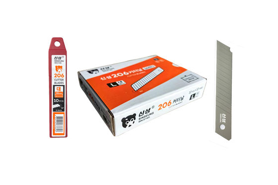 18mm Cutter Blades dengan 109mm Panjang 60° Sudut 15 Segmen dan Silver Body