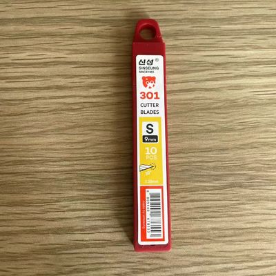 9mm Silver SK2 Carbon Steel 30 Degree Snap Off Blade Dengan 9 Segmen