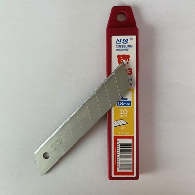 0.5mm Silver Cutter Blades 18mm Carbon Steel 60° Angle 8 Segmen
