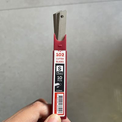 Panjang 86mm Snap Off Knife Blade SK2 Baja Karbon Tinggi 12 Segmen Untuk Pemotongan yang Tepat