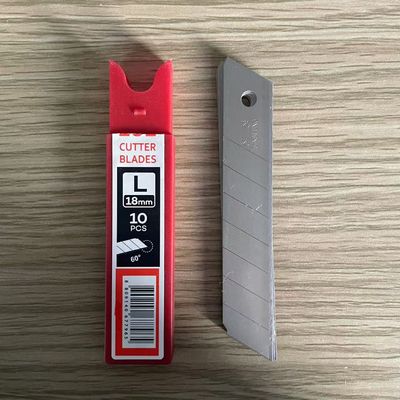 Lebar pemotongan halus tanpa usaha 18mm Bilah pisau 8 Segmen Sk2 Baja karbon tinggi Ketebalan 0,5mm